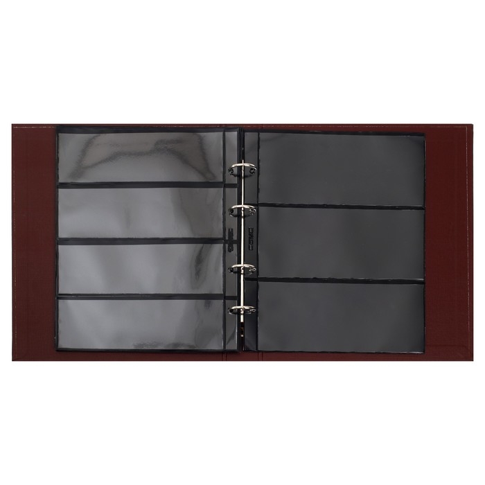 Альбом вертикальный для марок Альбом вертикальный для марок "Почтовые марки", 230 х 270 мм, (бумвинил, узкий корешок) с комплектом листов 5 штук, коричневый