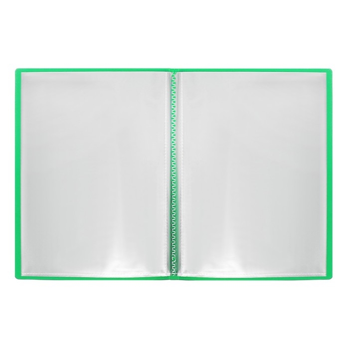 Папка с 20 вкладышами А5, 500 мкм, Calligrata, текстура "песок", зеленая