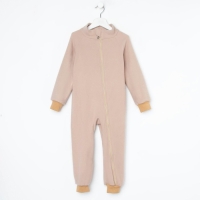 Комбинезон воротник-стойка, цвет бежевый, рост 92-98 см Комбинезон воротник-стойка, цвет бежевый, рост 92-98 см