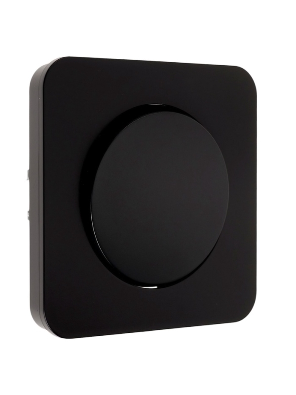 Выключатель, серия "Circular", 10 А, 1 кл., скрытый, черный