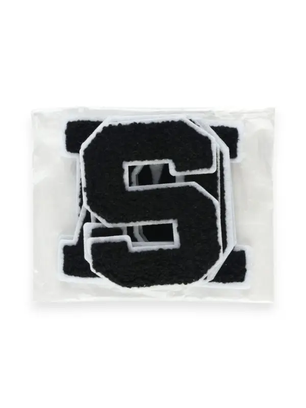 Термоаппликация MOSCOW, 8&times;6 см - размер буквы, набор 6 шт., чёрная