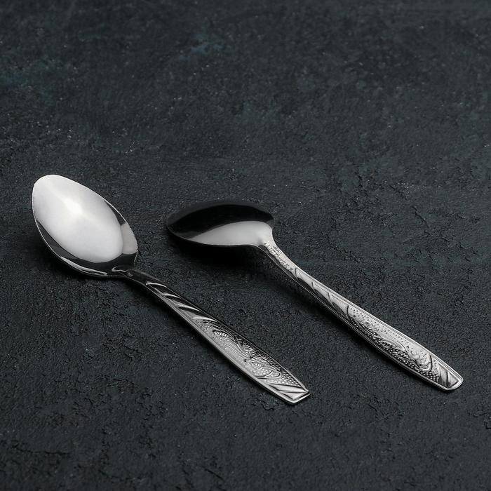 Ложки чайные из нержавеющей стали &laquo;Паррито&raquo;, h=15 см, 12 шт