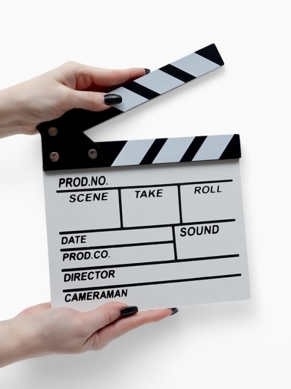 Кинохлопушка режиссёра, белая, 20 х 20 см