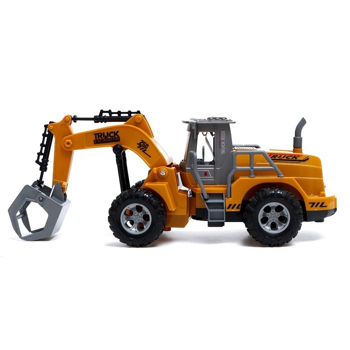 Экскаватор &laquo;Фермер&raquo;, радиоуправляемый, работает от батареек, цвет оранжевый