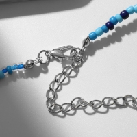 Кулон &laquo;Собачка&raquo; из воздушных шаров, бисер, цвет синий, 41 см