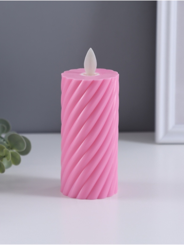 Ночник свеча Ночник свеча "Свидание" LED 3xAG13 розовый 5х5х11см