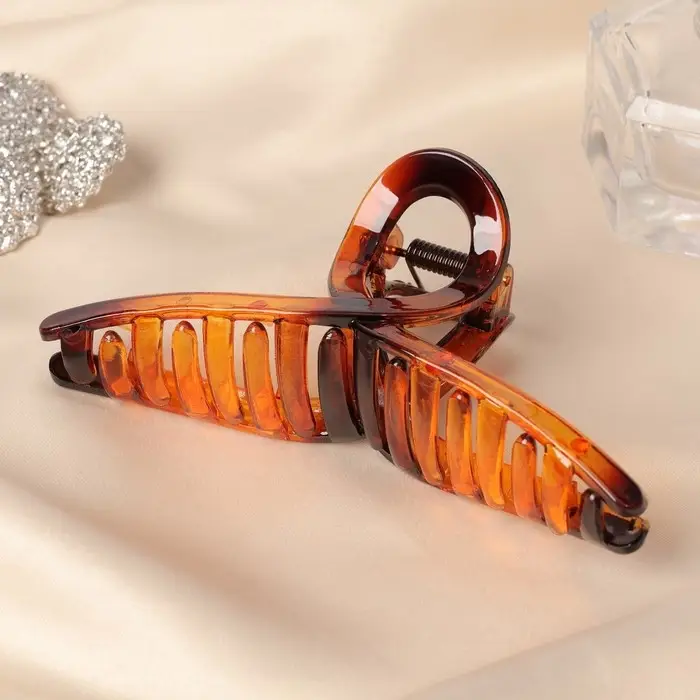 Крабик для волос &laquo;Кофейный&raquo;, петля, 10.5 см