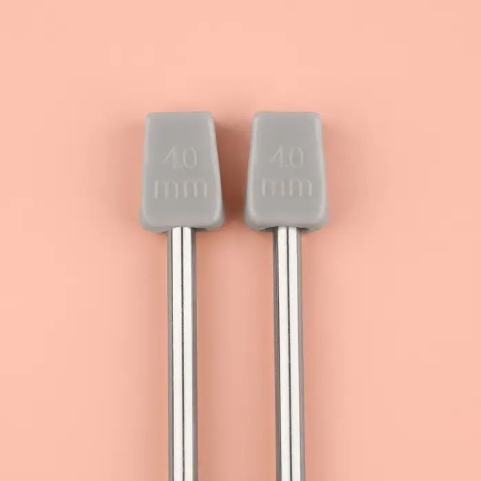 Спицы для вязания, прямые, d=4 мм, 35 см, 2 шт.