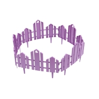 Ограждение декоративное, 25 &times; 170 см, 5 секций, пластик, сиреневое, &laquo;Чудный сад&raquo;