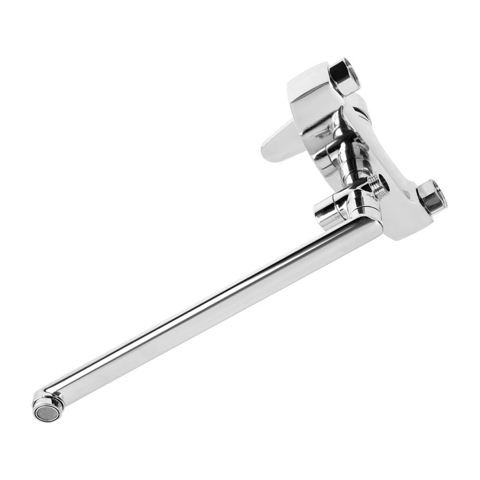 Смеситель для ванны ZEIN Z2740, излив 35 см, картридж 35 мм, с душевым набором, хром