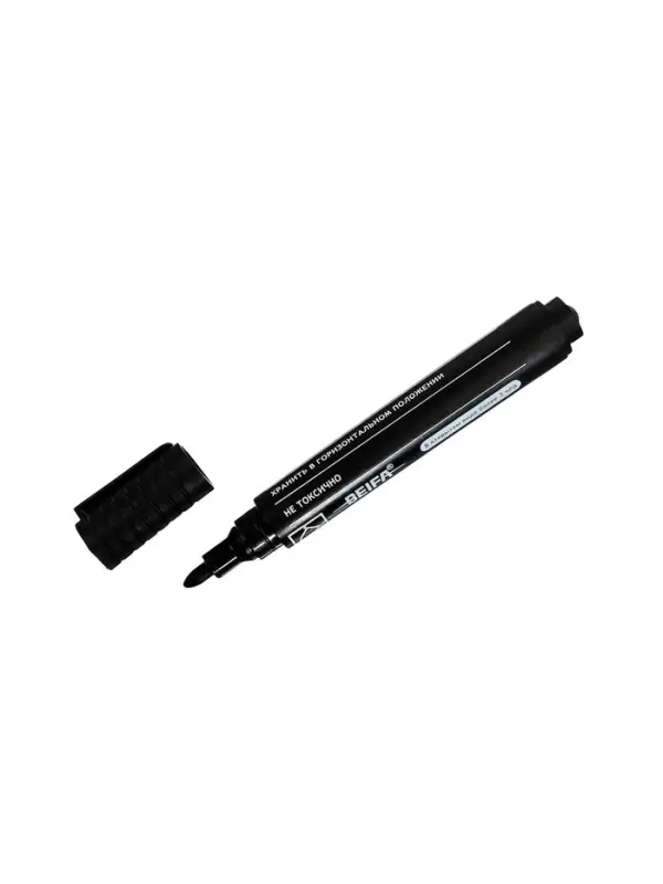 Маркер перманентный Beifa Office, 2.0 мм, чёрный