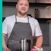 Электрический миксер ручной с насадками T-HM40S49