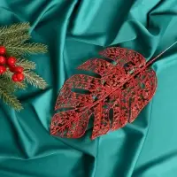 Декор блеск &laquo;Листья монстера&raquo;, h=30 см, МИКС