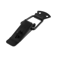 Замок-защелка на ящик, 7,5 см, железный, цвет черный, с проушиной, 4 шт