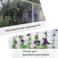 Сетка сварная с ПВХ покрытием, 10 &times; 1 м, ячейка 50 &times; 50 мм, d = 1 мм, металл, Greengo