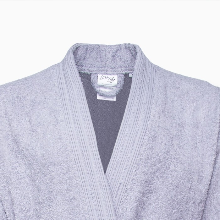 Халат махровый LoveLife Халат махровый LoveLife "Royal" цвет серый размер 42-44 (S) 100% хлопок, 330 гр/м2