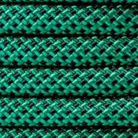 Веревка страховочно-спасательная "Climb" 48 прядная, черно-зеленая, d= 10 мм, 50 м