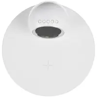 Станция беспроводной зарядки с часами и подсветкой GlobeBee, белая