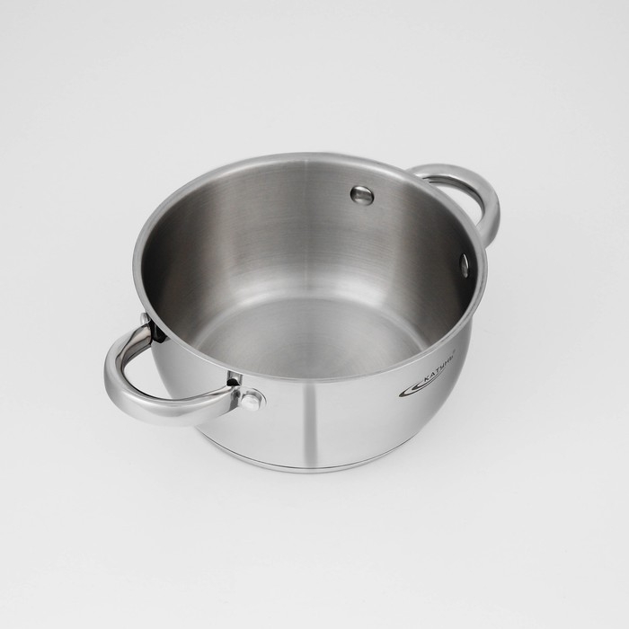 Кастрюля Катунь &laquo;Антея&raquo;, 2 л, d=18 см, капсульное дно, индукция, нержавеющая сталь, AISI - 201