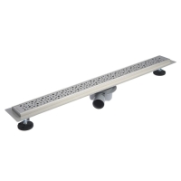 Трап линейный AFLORN AF20307-80, 800х70 мм, c флaнцeм своб. вращения 360&deg;, нерж. сталь