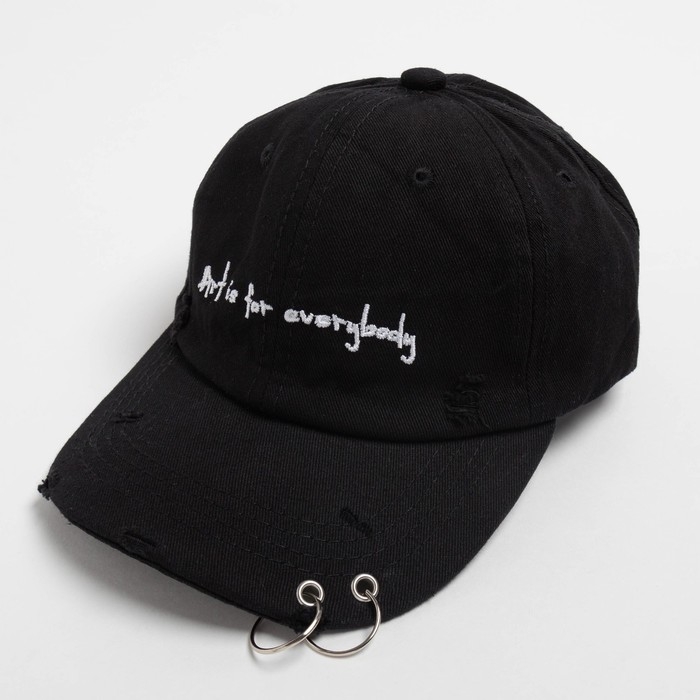 Кепка детская Кепка детская "Art is for everybody" MINAKU цвет чёрный, р-р 52