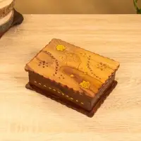 Шкатулка резная "Листья" 18х13х6 см, дерево шишам