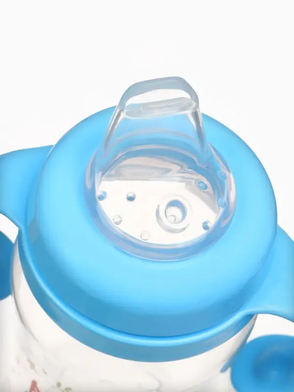 Поильник-непроливайка с носиком, 270 мл, Синий трактор