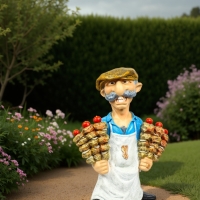 Садовая фигура из полистоуна &laquo;Шашлычник&raquo;, 60&times;29&times;40 см