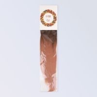 Хвост накладной, прямой волос, на резинке, 60 см, 100 гр, цвет омбре русый/пепельно-розовый