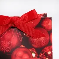 Пакет подарочный с лентой &laquo;С Новым годом&raquo;, 13 х 19 х 9 см