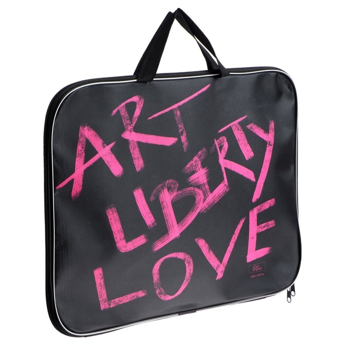 Папка для чертежей и рисунков А3, 470 х 350 х 20 мм, с ручками, текстильная, Calligrata Art love Папка для чертежей и рисунков А3, 470 х 350 х 20 мм, с ручками, текстильная, Calligrata Art love