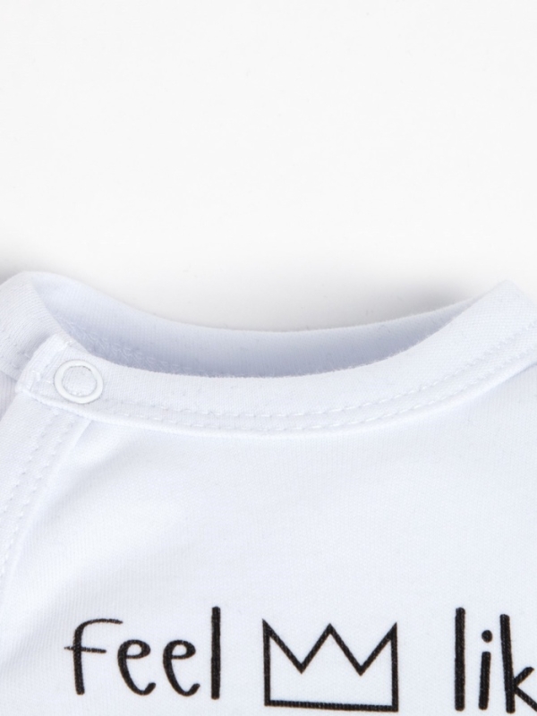 Боди детское с длинным рукавом Крошка Я "Little Boss", рост 74-80 см, цвет белый