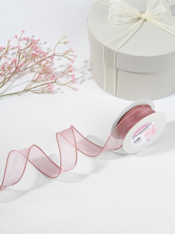 Лента капроновая &laquo;Волна&raquo;, с блеском, 40 мм, 10 &plusmn; 1 м, цвет сливовый №31