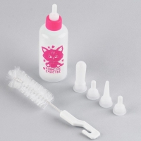 Набор для вскармливания &laquo;Пушистое счастье&raquo; для котят, бутылочка 60 мл, ёршик, соски