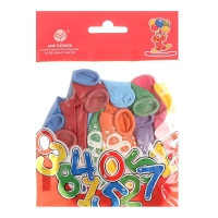 Шар латексный 12" &laquo;Цифра 8&raquo;, пастель, 2-сторонний, набор 10 шт., МИКС