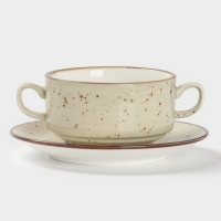 Супница с блюдцем Magistro "Mediterana" 14,8х10,3х5,8 см