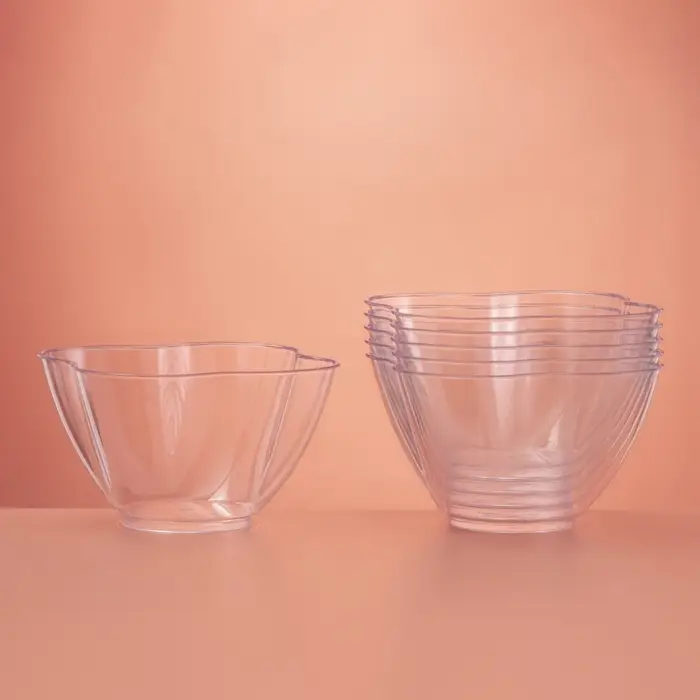 Форма пластиковая одноразовая для фуршета &laquo;Цветок&raquo;, 350 мл, прозрачная