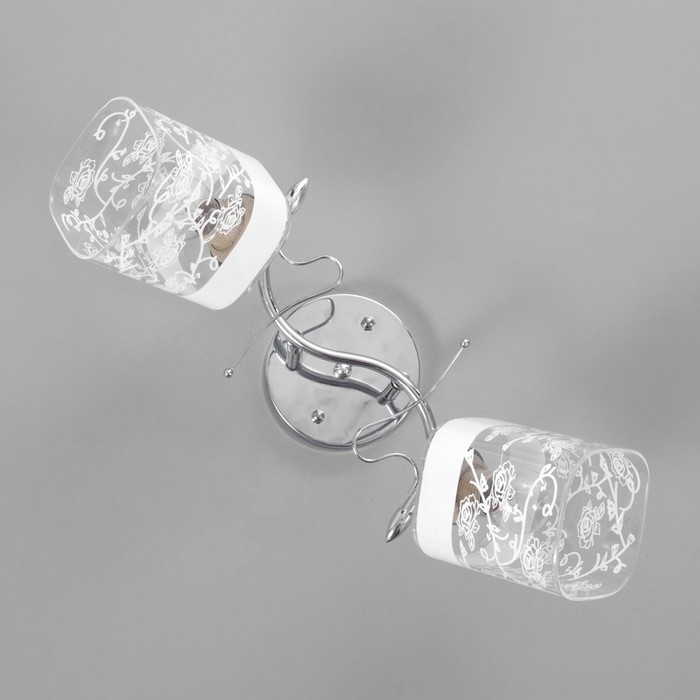 Люстра потолочная Люстра потолочная "Люкс" 2х40Вт Е27 Цвет: Серебро