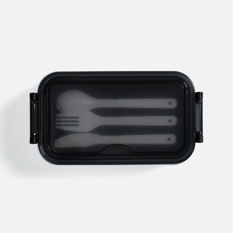 Ланчбокс Pranzo, белый с черным