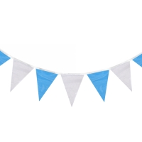 Флажки гирлянда, l-50 м, (набор 100 шт), флажок 13 х 18 см, белый-синий