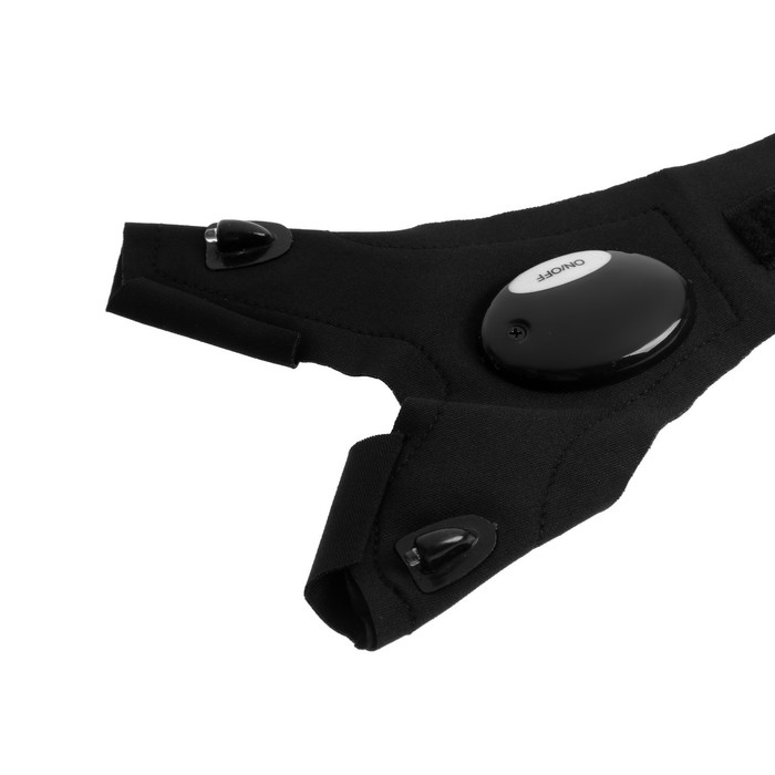 Перчатка ТУНДРА, со светодиодным фонариком и ремешком, правая Перчатка ТУНДРА, со светодиодным фонариком и ремешком, правая