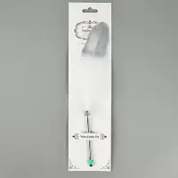 Перо белое с серебром (наконечник ручка), дл.25 см