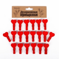 Набор декоративных прищепок &laquo;Сердечки&raquo; набор 20 шт.