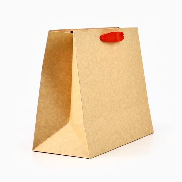 Пакет подарочный новогодний крафтовый с пластиковым окном &laquo;Новогоднее чудо&raquo;, 24 х 20 х 11см