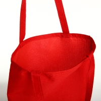 Шопер без застёжки, из текстиля, цвет красный Шопер без застёжки, из текстиля, цвет красный