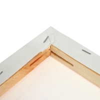 Холст на подрамнике, хлопок 100%, 1,6 х 20 х 20 см, акриловый грунт, среднезернистый, 380 г/м&sup2;