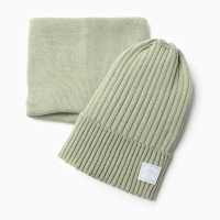 Комплект детский (шапка, снуд), цвет хаки, размер 48-52 Комплект детский (шапка, снуд), цвет хаки, размер 48-52