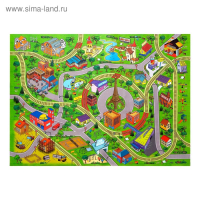 Парковка &laquo;Мега паркинг&raquo;, 6 металлических машин + коврик