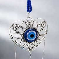 Музыка ветра металл "Сердце" от сглаза с кисточкой 2 колокольчика 22х6,5 см Музыка ветра металл "Сердце" от сглаза с кисточкой 2 колокольчика 22х6,5 см