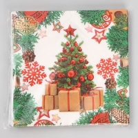 Салфетки бумажные &laquo;Ёлка&raquo;, набор, 20 шт., 33 &times; 33 см